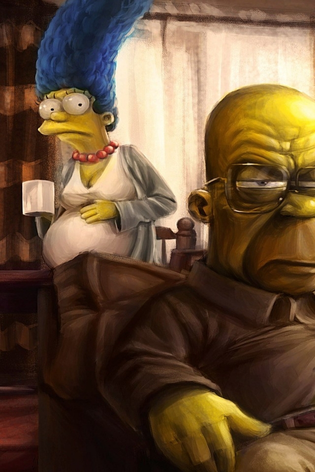 The Simpsons Breaking Bad for 640 x 960 iPhone 4 resolution