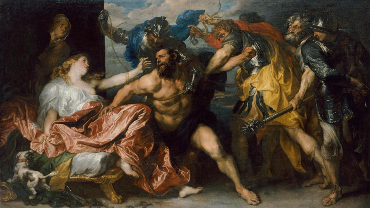 The Taking of Samson Painting for 1280 x 720 HDTV 720p resolution
