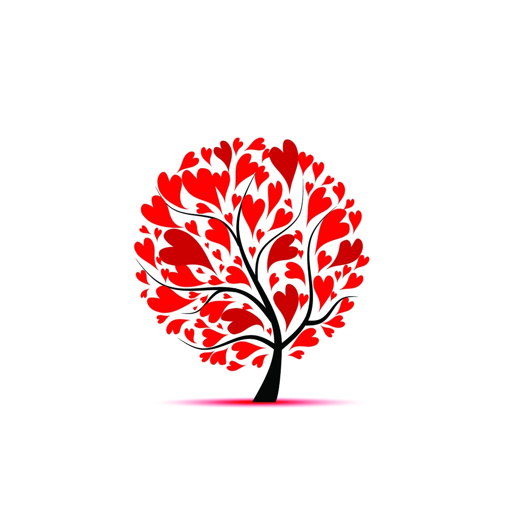 The Tree of Love for 1024 x 1024 iPad resolution