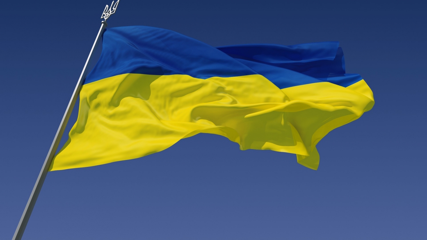 The Ukraine Flag for 1366 x 768 HDTV resolution
