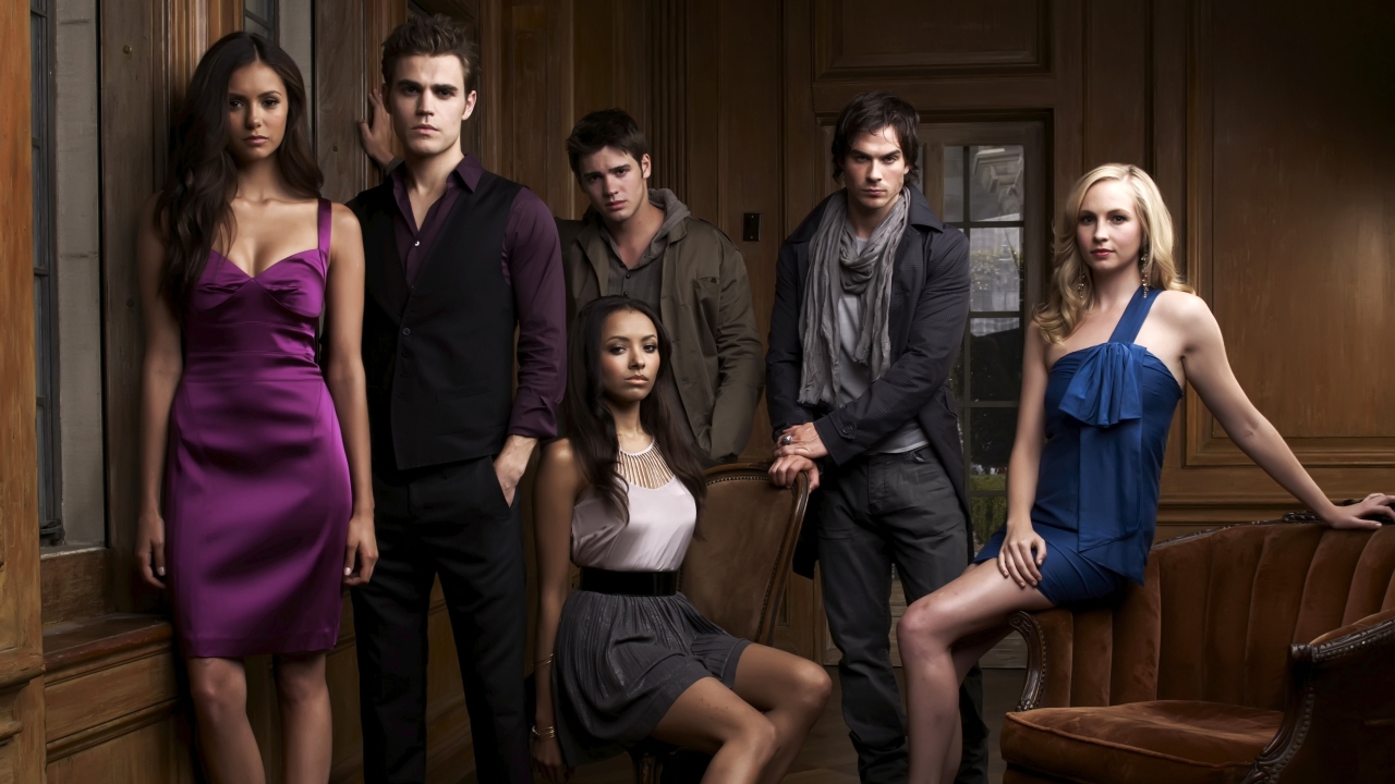 The Vampire Diaries Cast for 1280 x 720 HDTV 720p resolution