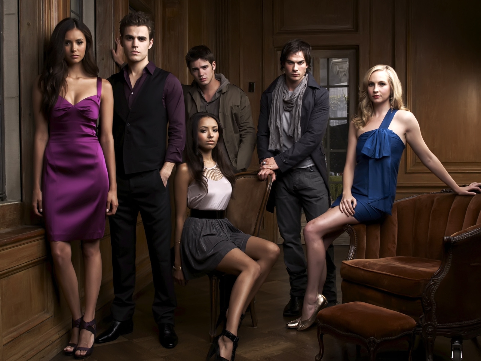The Vampire Diaries Cast for 1600 x 1200 resolution
