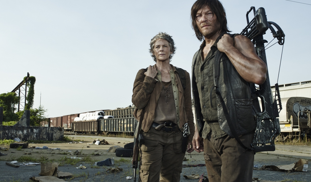 The Walking Dead Carol and Daryl for 1024 x 600 widescreen resolution