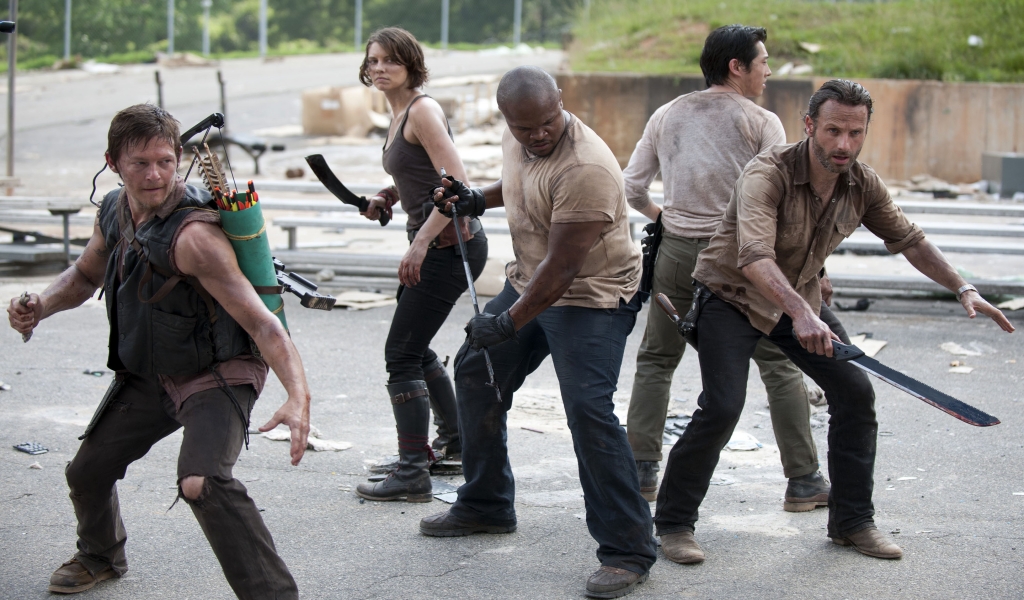 The Walking Dead Cast for 1024 x 600 widescreen resolution