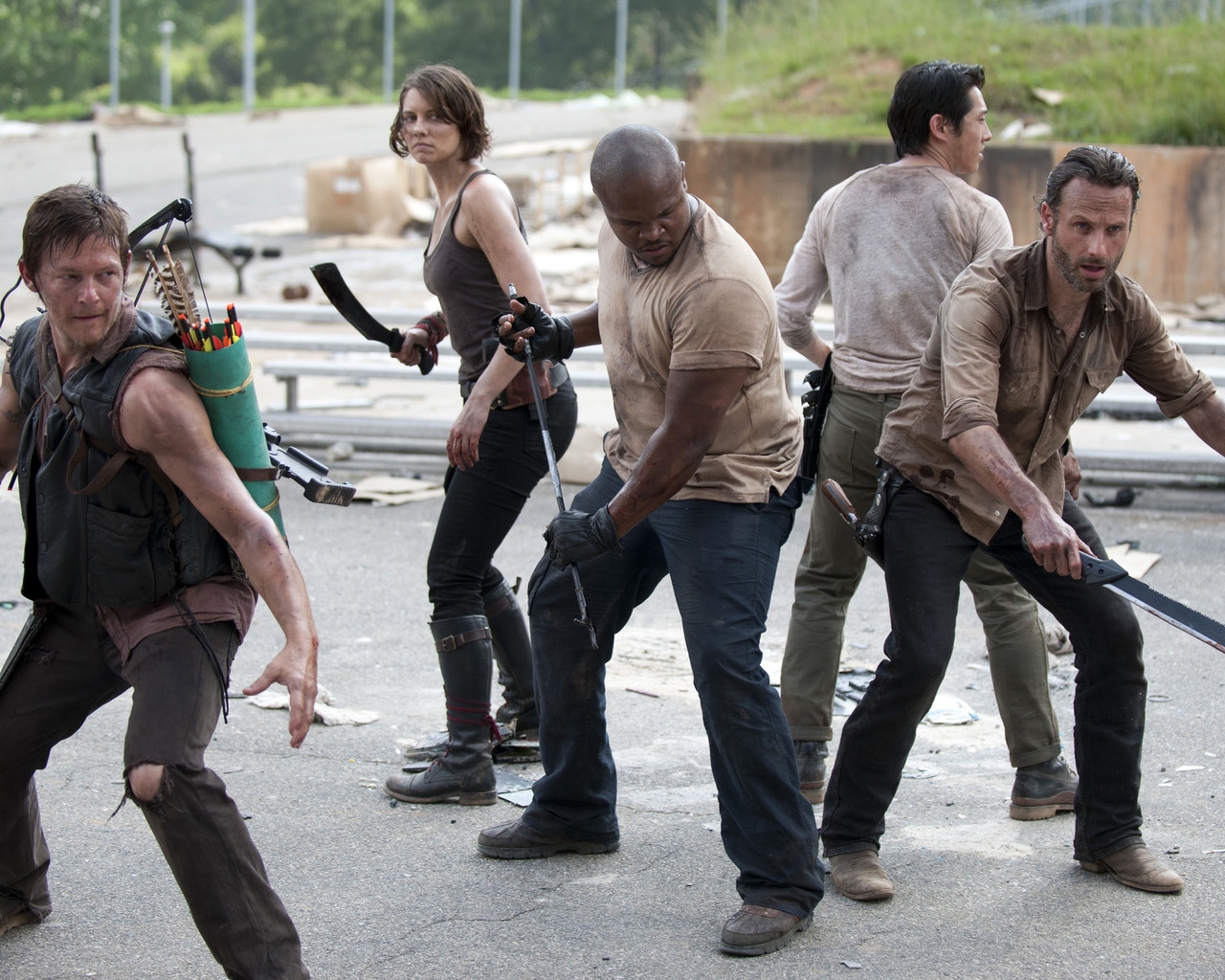 The Walking Dead Cast for 1280 x 1024 resolution