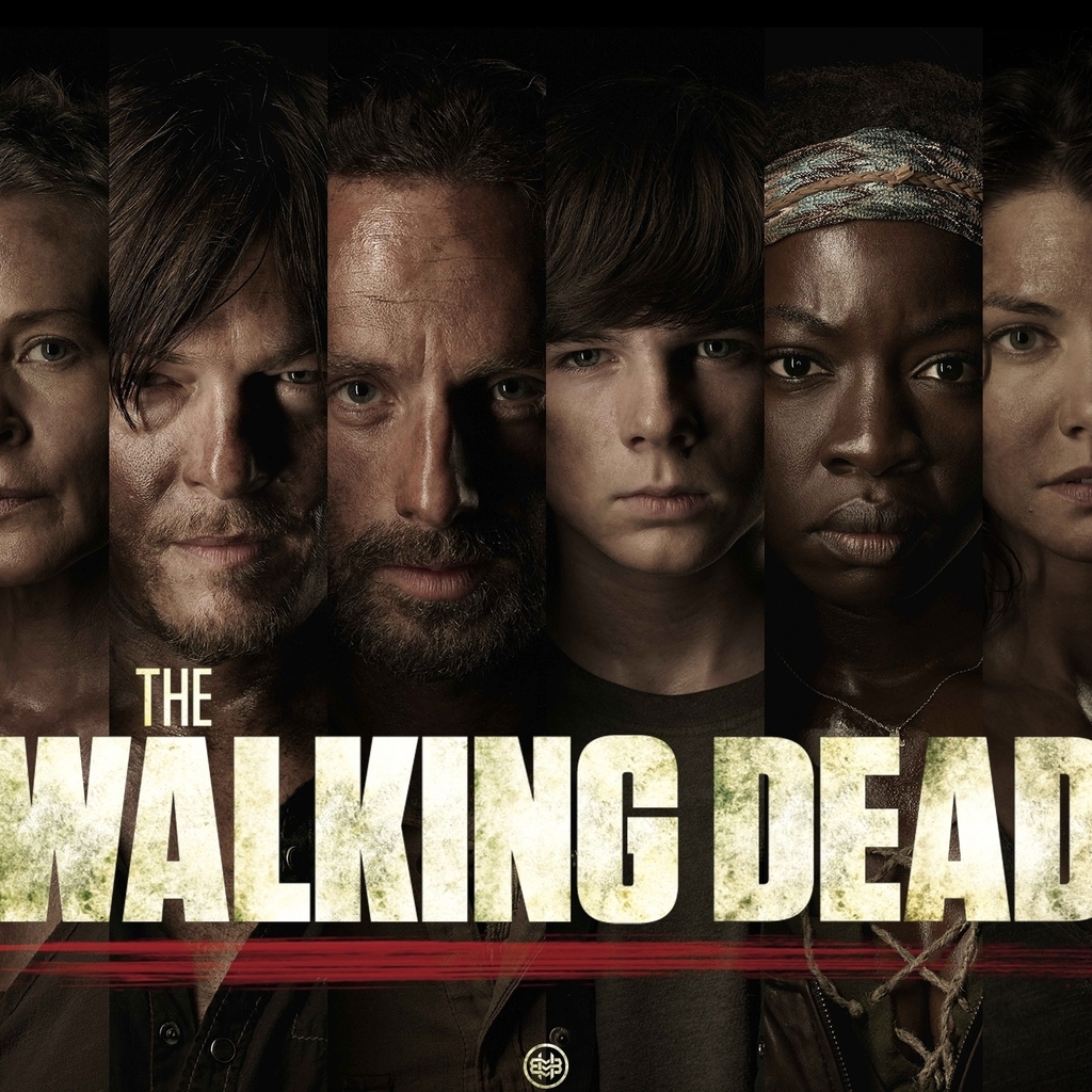 The Walking Dead Characters Poster for 1024 x 1024 iPad resolution