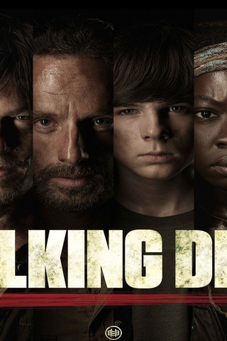 The Walking Dead Characters Poster for 320 x 480 iPhone resolution