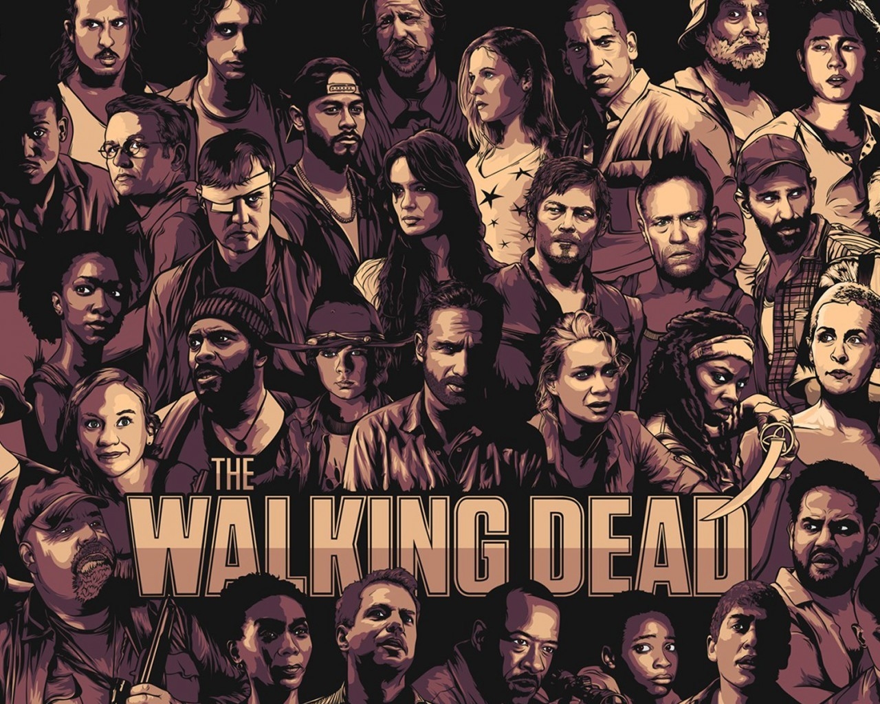 The Walking Dead Cool Poster for 1280 x 1024 resolution