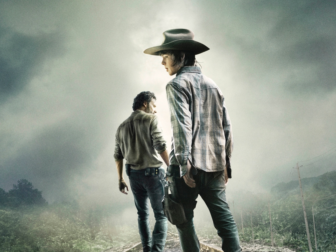 The Walking Dead Rick and Carl Grimes for 1152 x 864 resolution