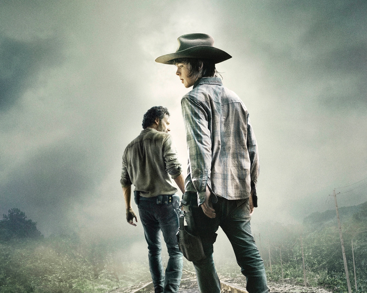 The Walking Dead Rick and Carl Grimes for 1280 x 1024 resolution