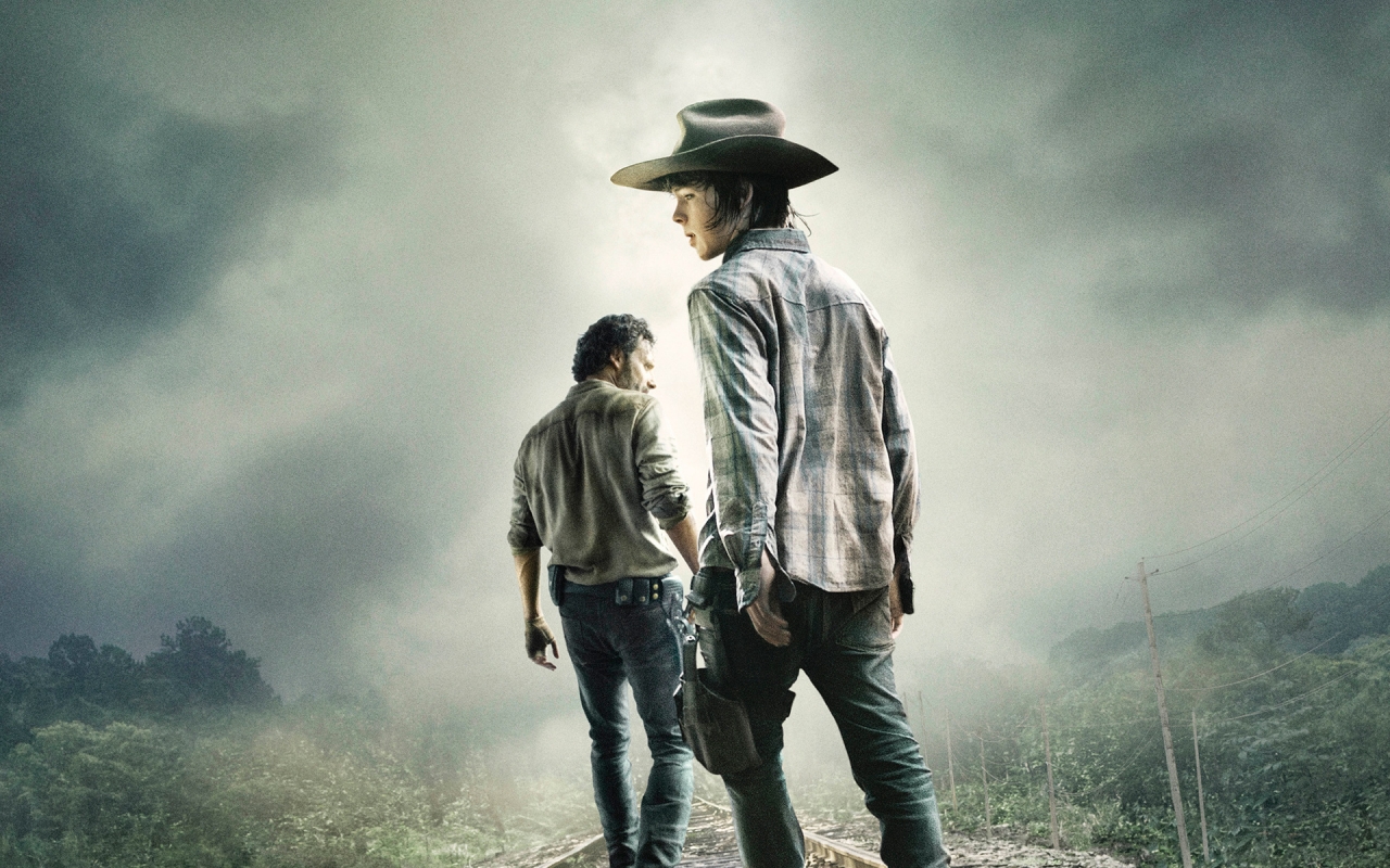 The Walking Dead Rick and Carl Grimes for 1280 x 800 widescreen resolution
