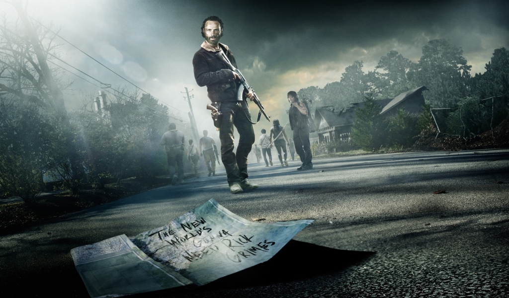 The Walking Dead Rick Grimes for 1024 x 600 widescreen resolution