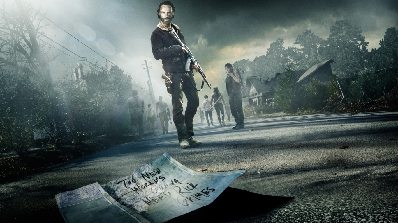 The Walking Dead Rick Grimes for 1366 x 768 HDTV resolution