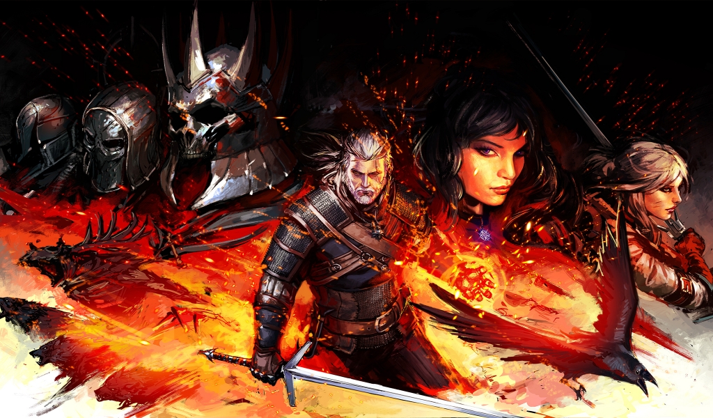 The Witcher 3 Wild Hunt Artwork for 1024 x 600 widescreen resolution