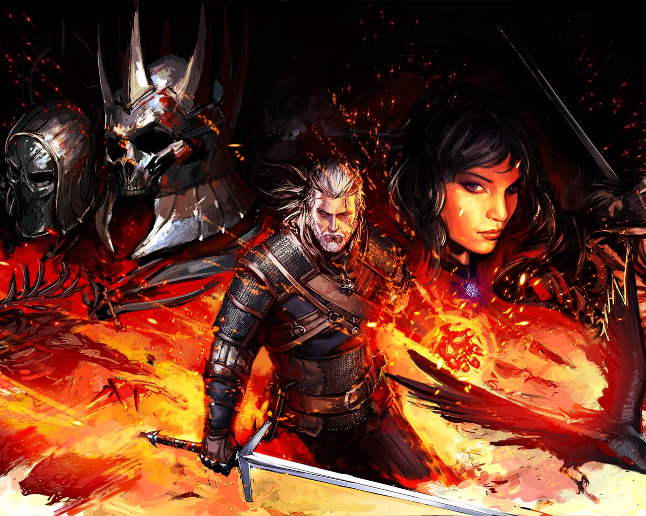 The Witcher 3 Wild Hunt Artwork for 1280 x 1024 resolution