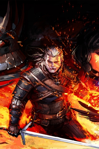 The Witcher 3 Wild Hunt Artwork for 320 x 480 iPhone resolution