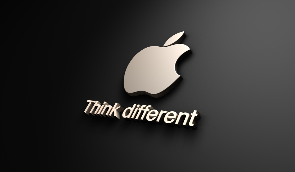 Think Different Apple for 1024 x 600 widescreen resolution