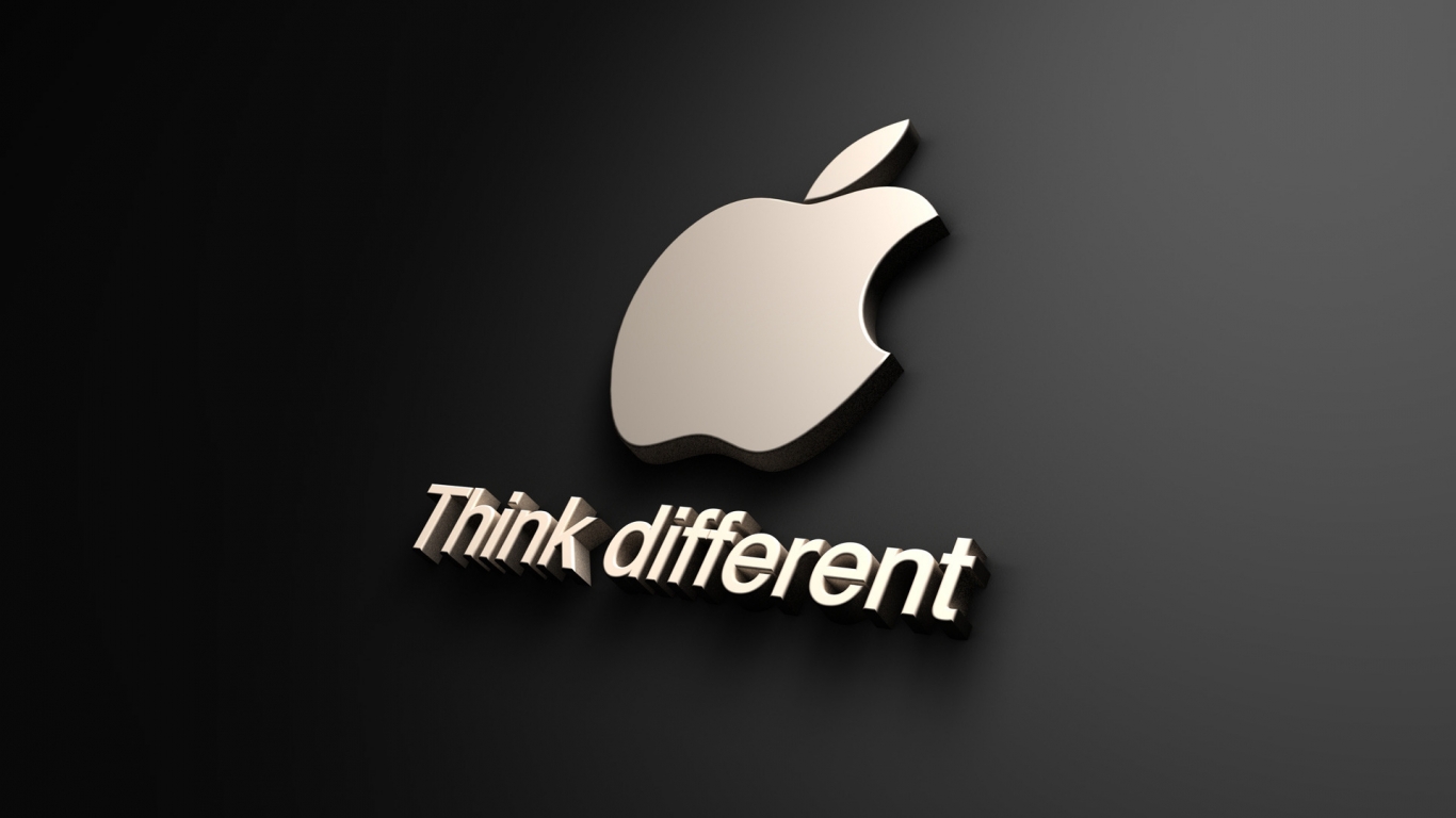 Think Different Apple for 1366 x 768 HDTV resolution