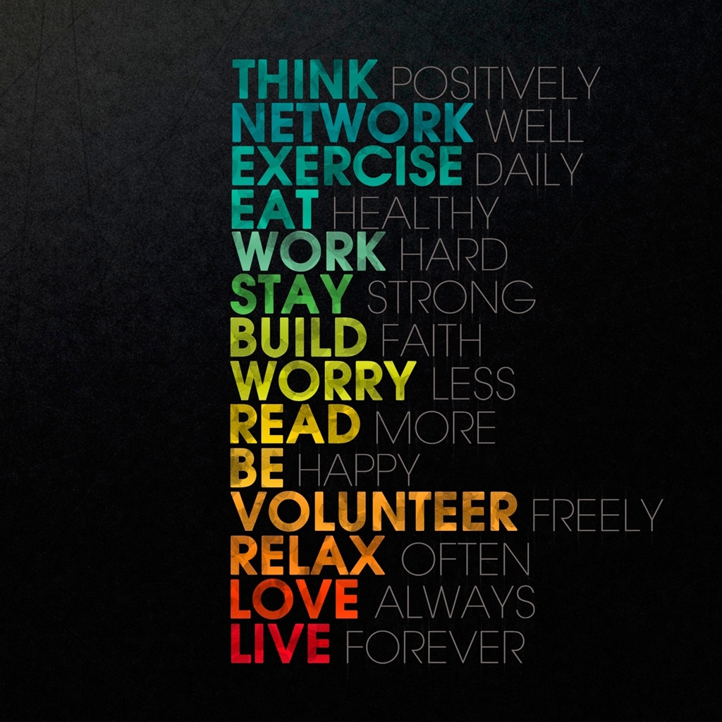 Think Positively for 1024 x 1024 iPad resolution