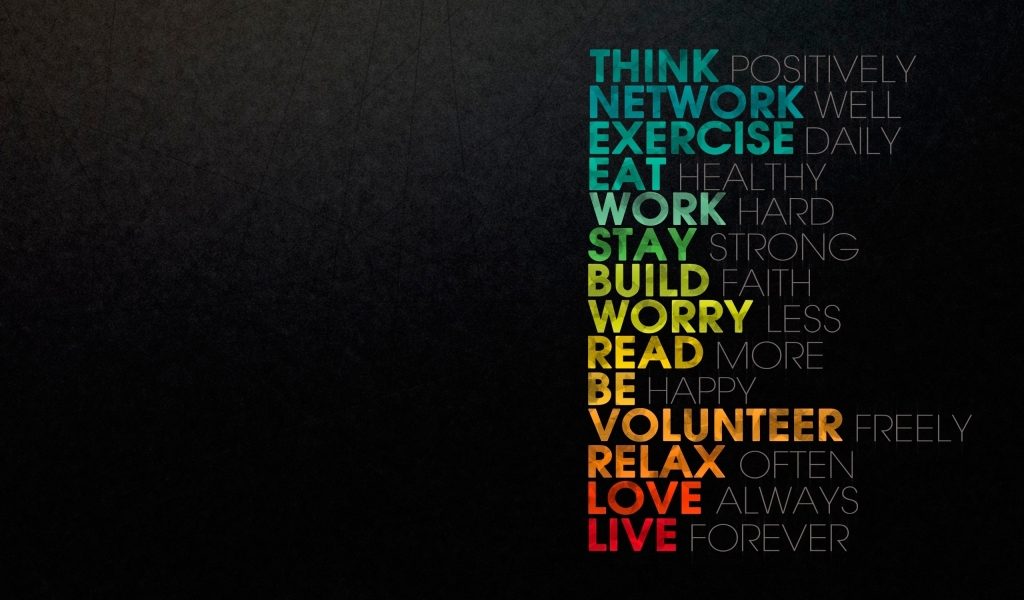 Think Positively for 1024 x 600 widescreen resolution