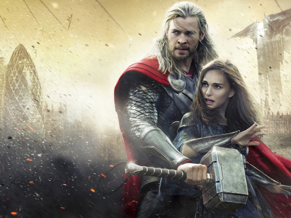 Thor Movie: Thor and Jane Foster for 1024 x 768 resolution