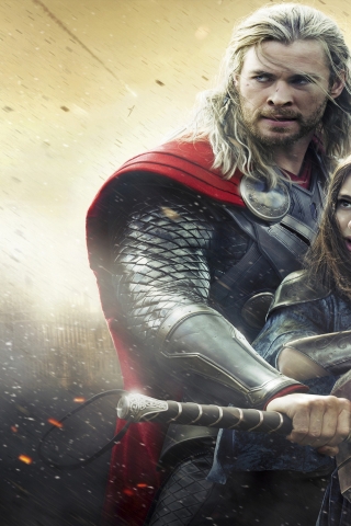 Thor Movie: Thor and Jane Foster for 320 x 480 iPhone resolution