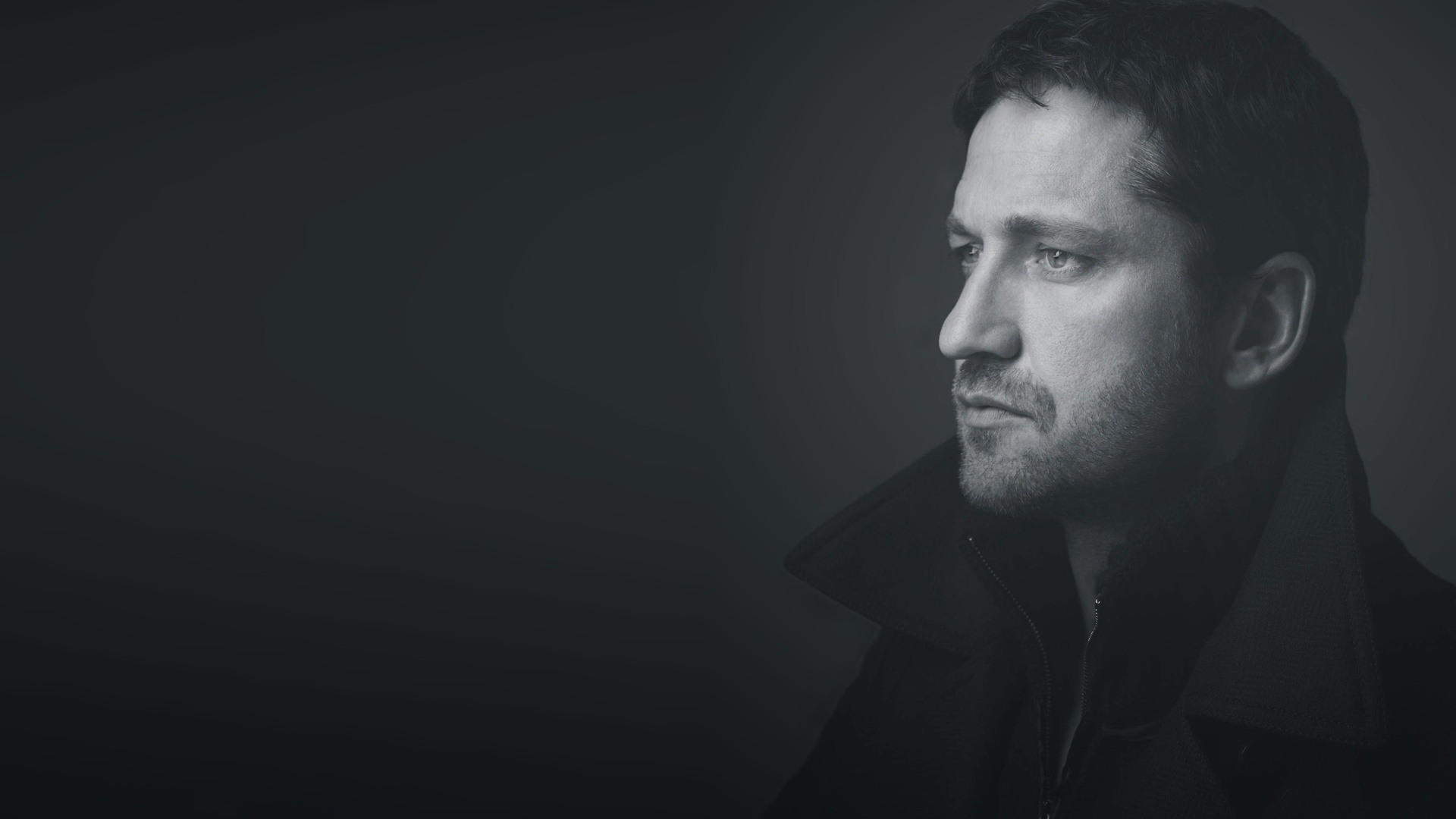 Thoughtful Gerard Butler for 1920 x 1080 HDTV 1080p resolution