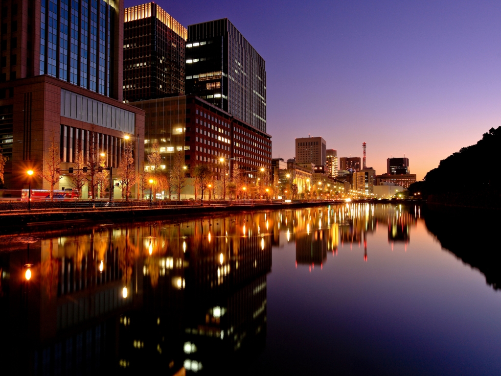 Tokyo City Lights for 1024 x 768 resolution