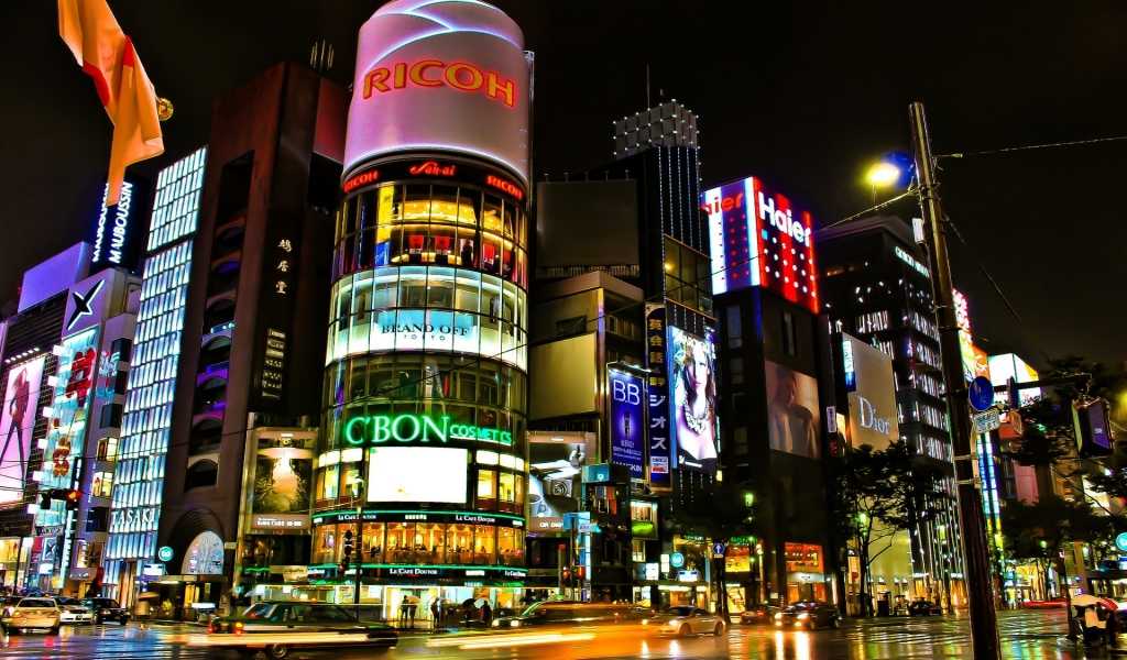 Tokyo Street Corner for 1024 x 600 widescreen resolution