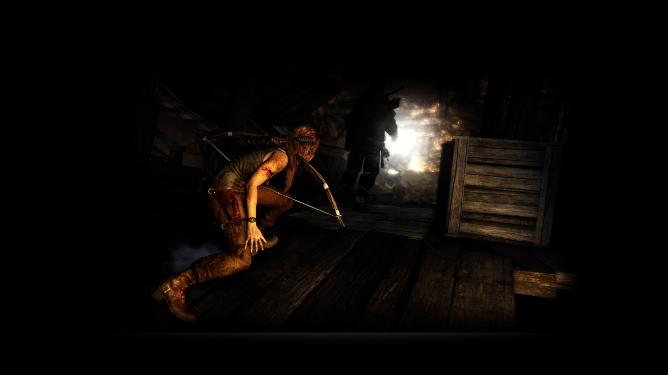 Tomb Raider Scene for 1366 x 768 HDTV resolution