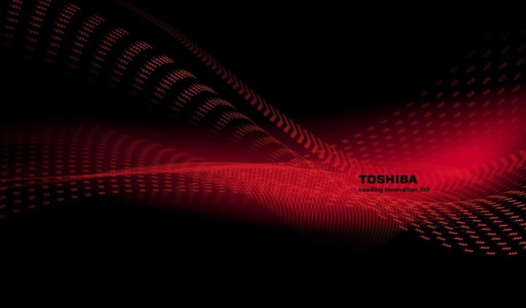 Toshiba red wave for 1024 x 600 widescreen resolution
