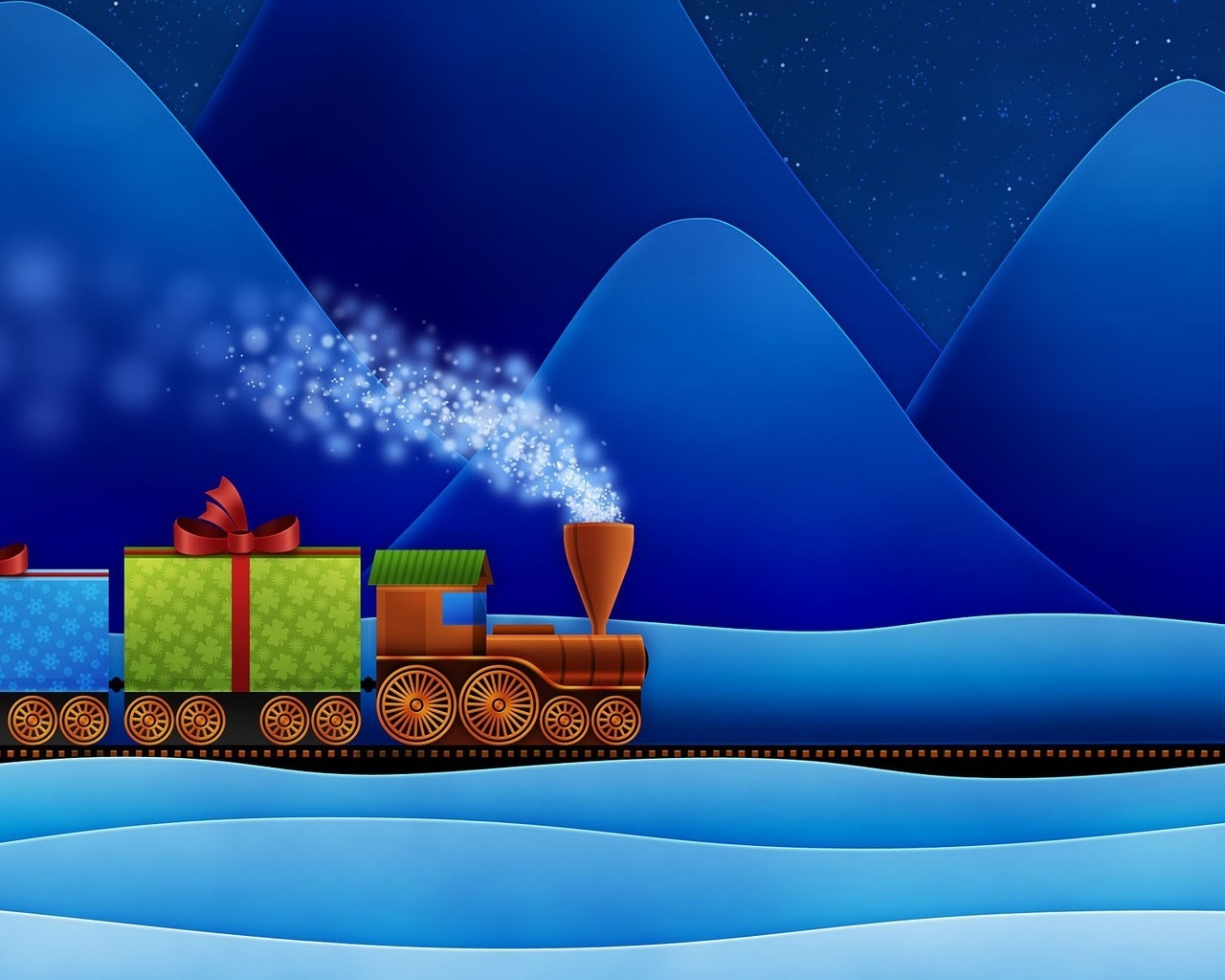 Train with Gifts for 1280 x 1024 resolution