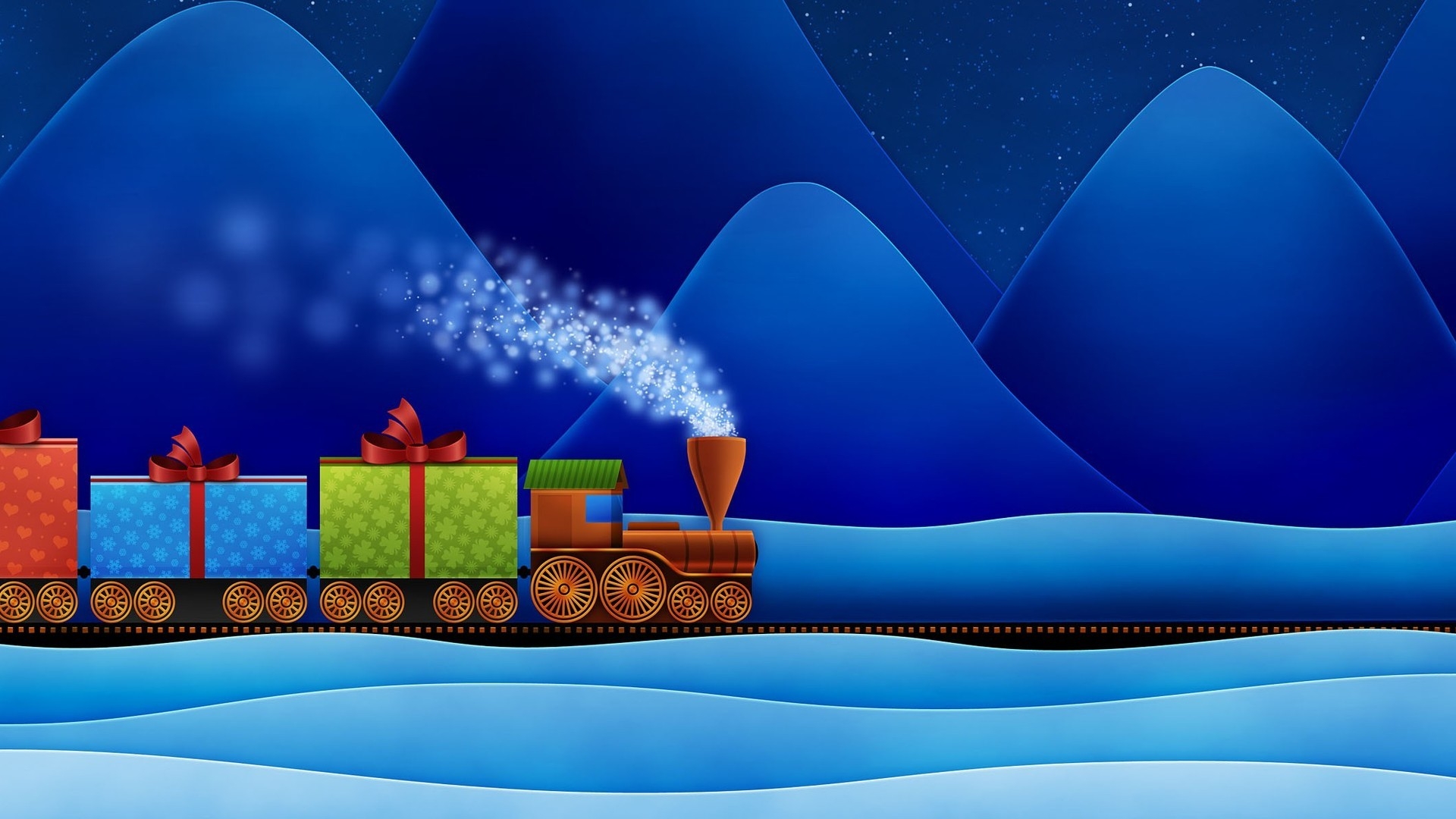 Train with Gifts for 1920 x 1080 HDTV 1080p resolution