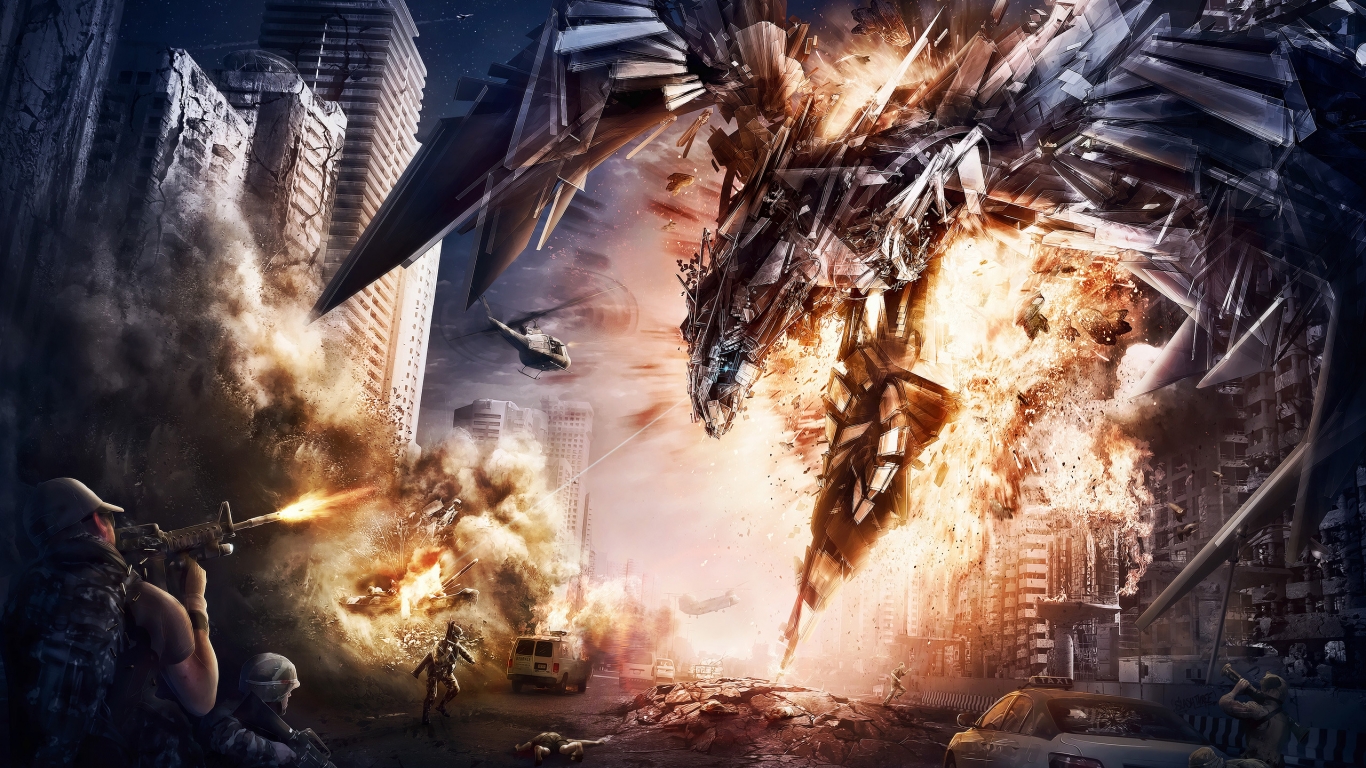 Transformers 4 Concept Art for 1366 x 768 HDTV resolution
