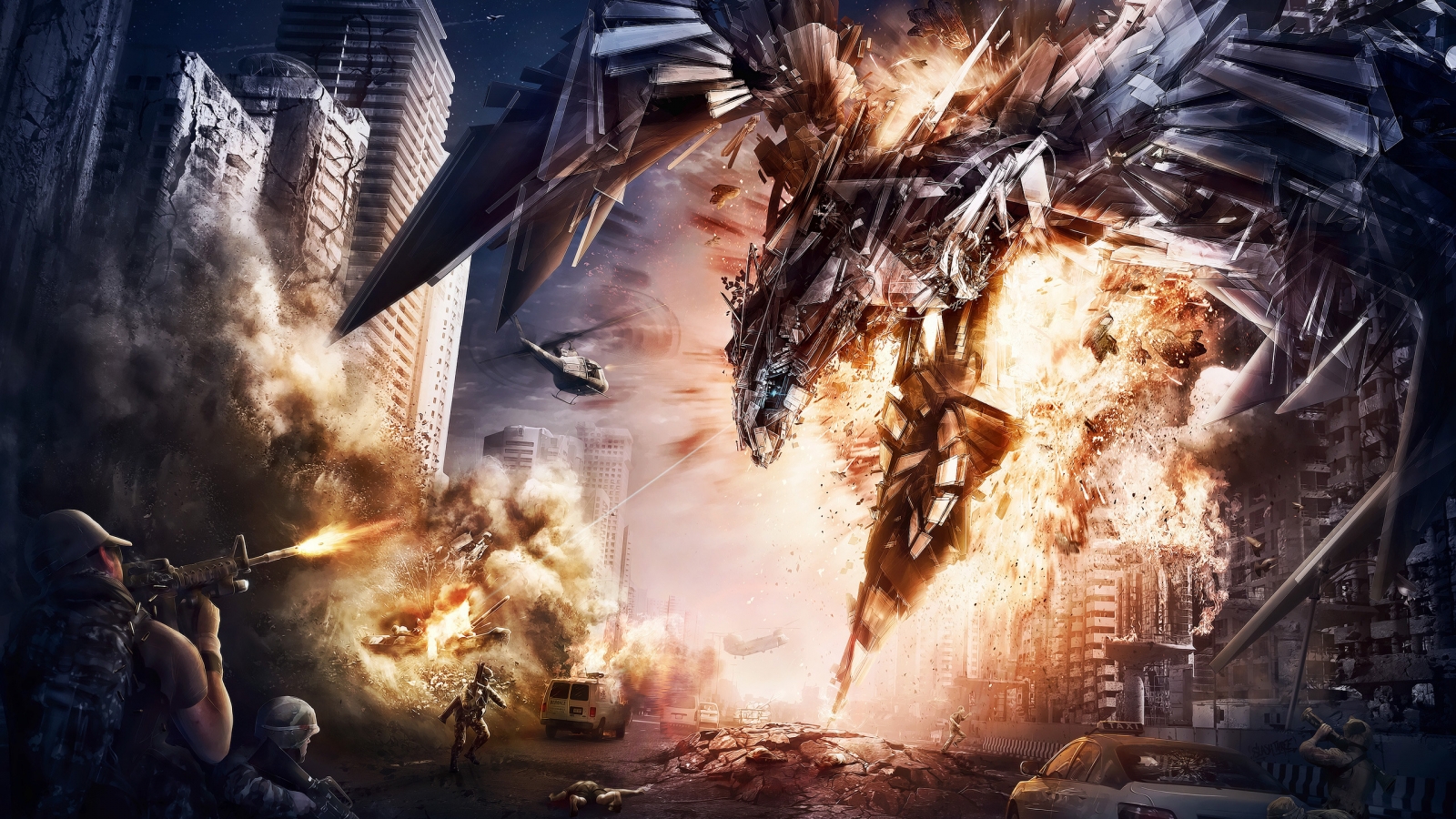 Transformers 4 Concept Art for 1600 x 900 HDTV resolution