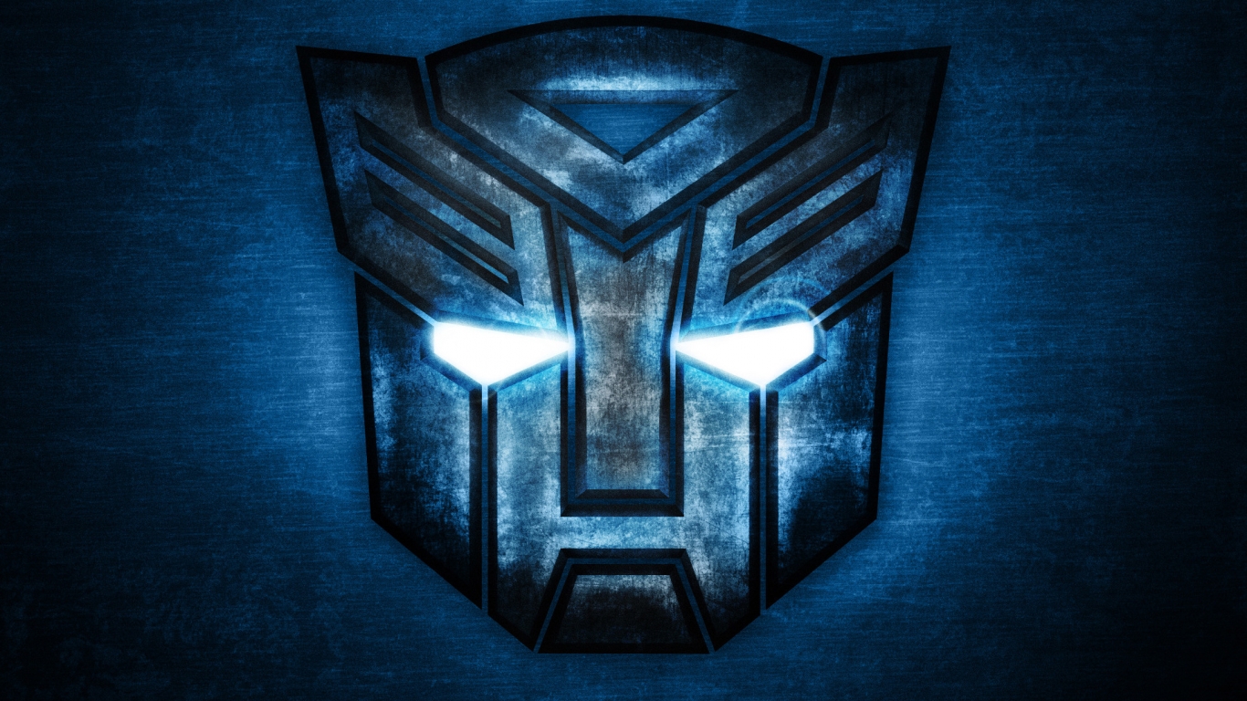 Transformers Blue Logo for 1366 x 768 HDTV resolution