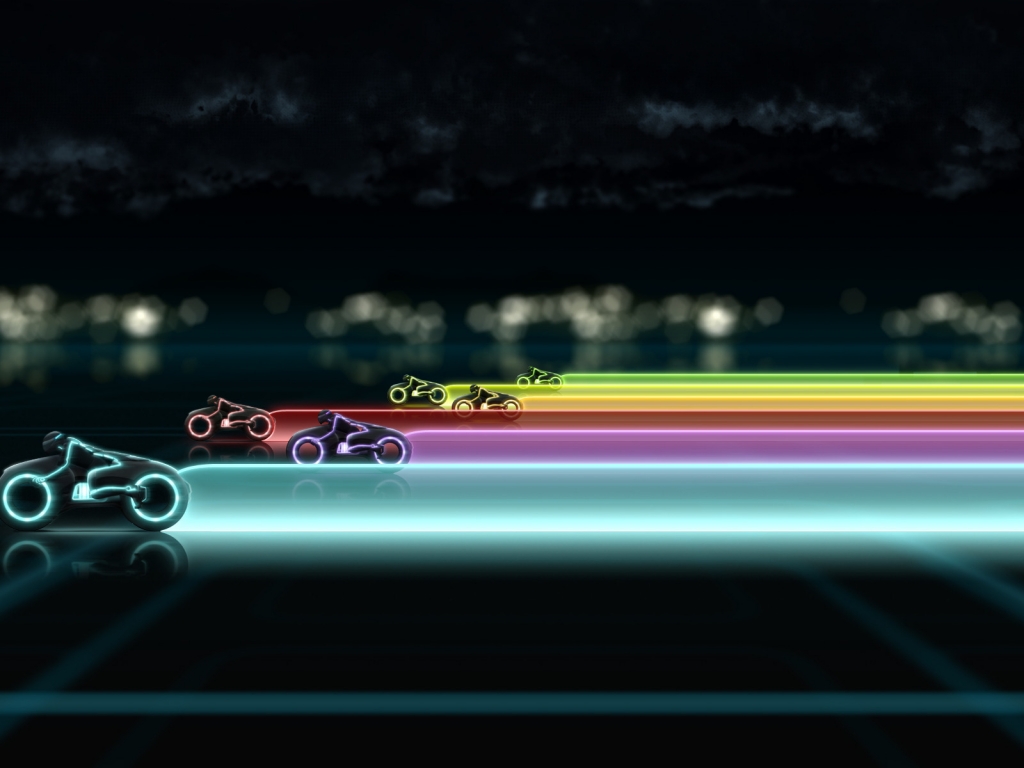 Tron Legacy Race for 1024 x 768 resolution