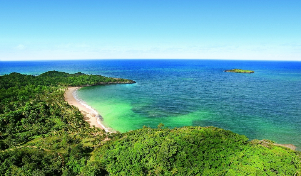 Tropical Beach island for 1024 x 600 widescreen resolution