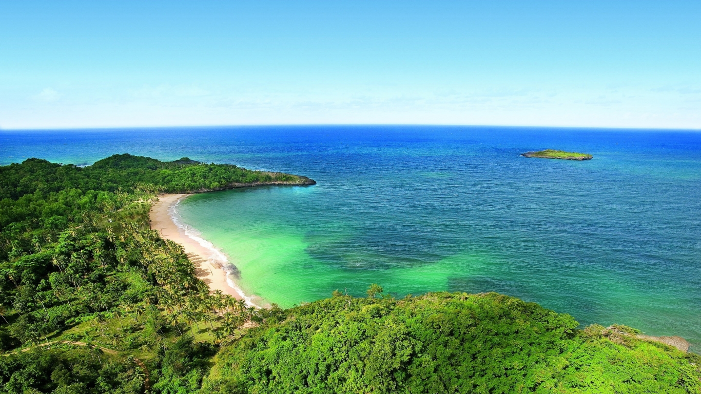 Tropical Beach island for 1366 x 768 HDTV resolution