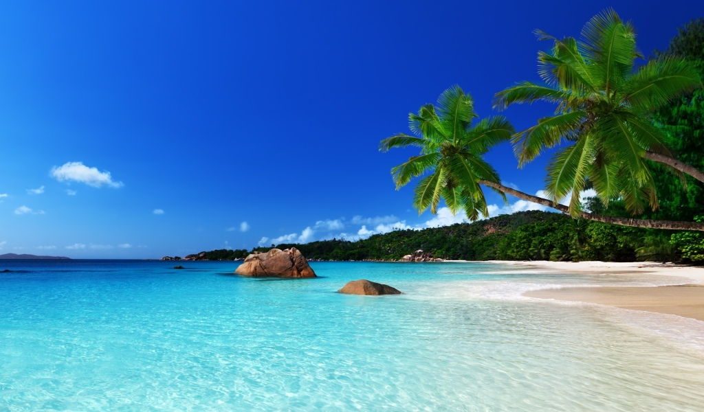 Tropical Island Landscape for 1024 x 600 widescreen resolution
