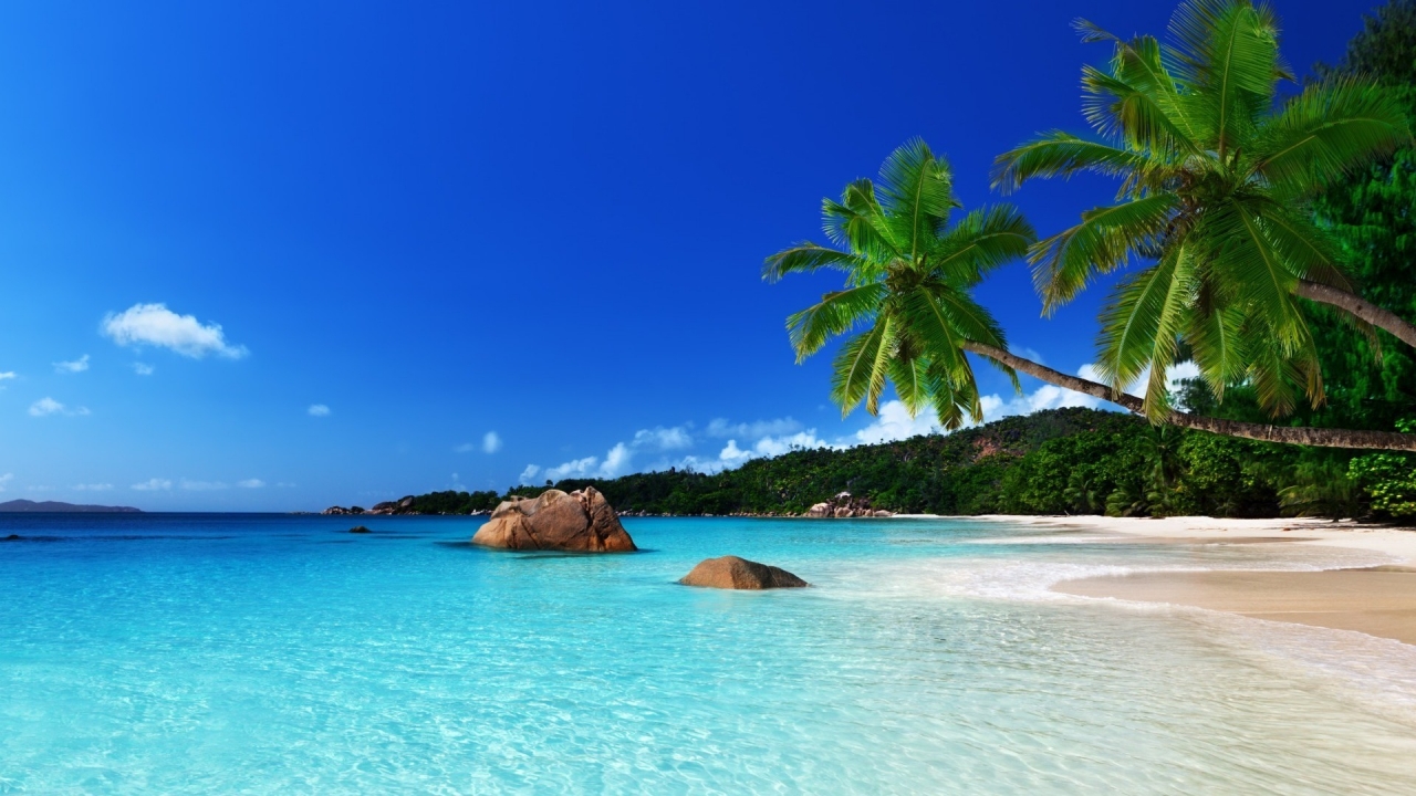 Tropical Island Landscape for 1280 x 720 HDTV 720p resolution