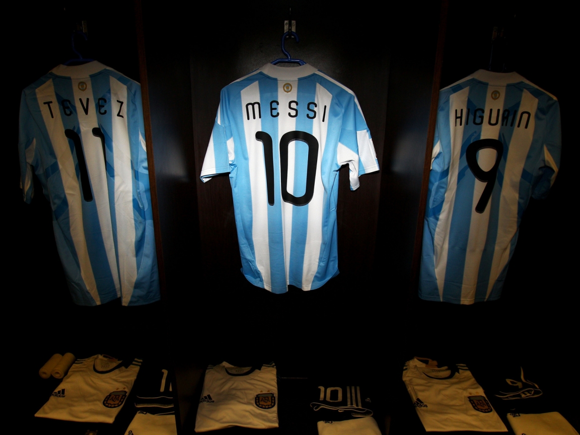 Tshirt of Messi, Tevez and Higuain for 1152 x 864 resolution