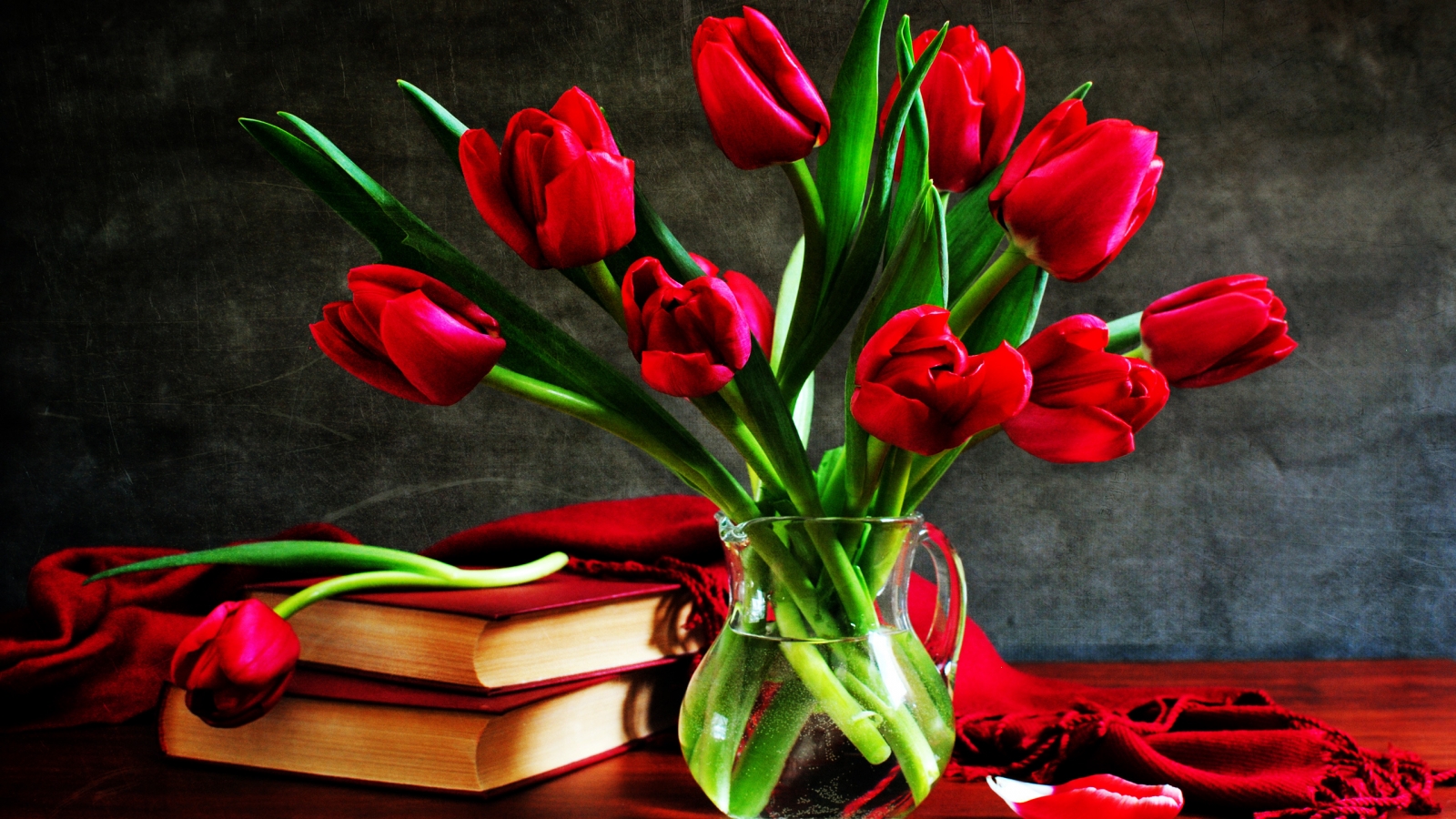 Tulips Vase for 1600 x 900 HDTV resolution