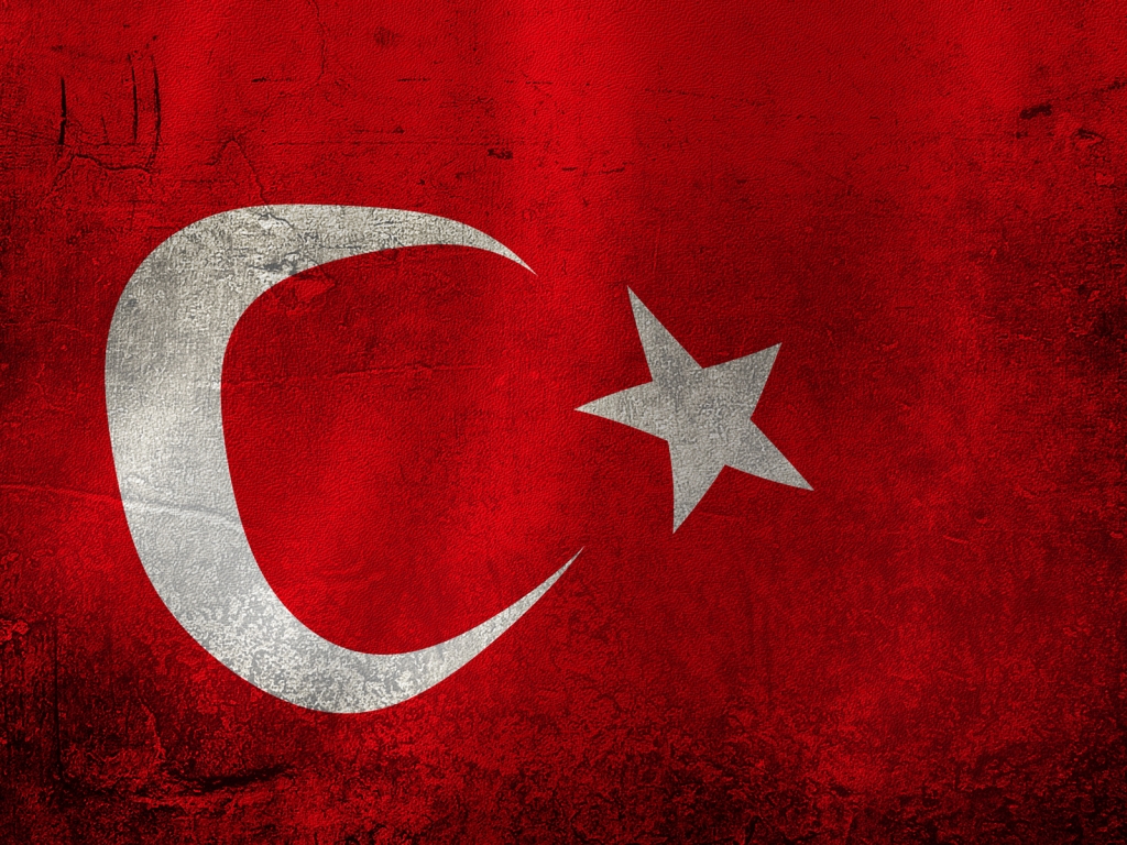 Turkey Flag for 1024 x 768 resolution