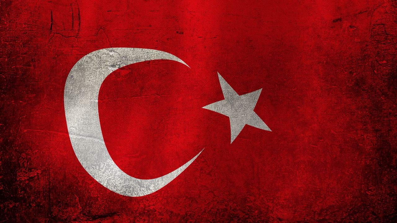 Turkey Flag for 1280 x 720 HDTV 720p resolution