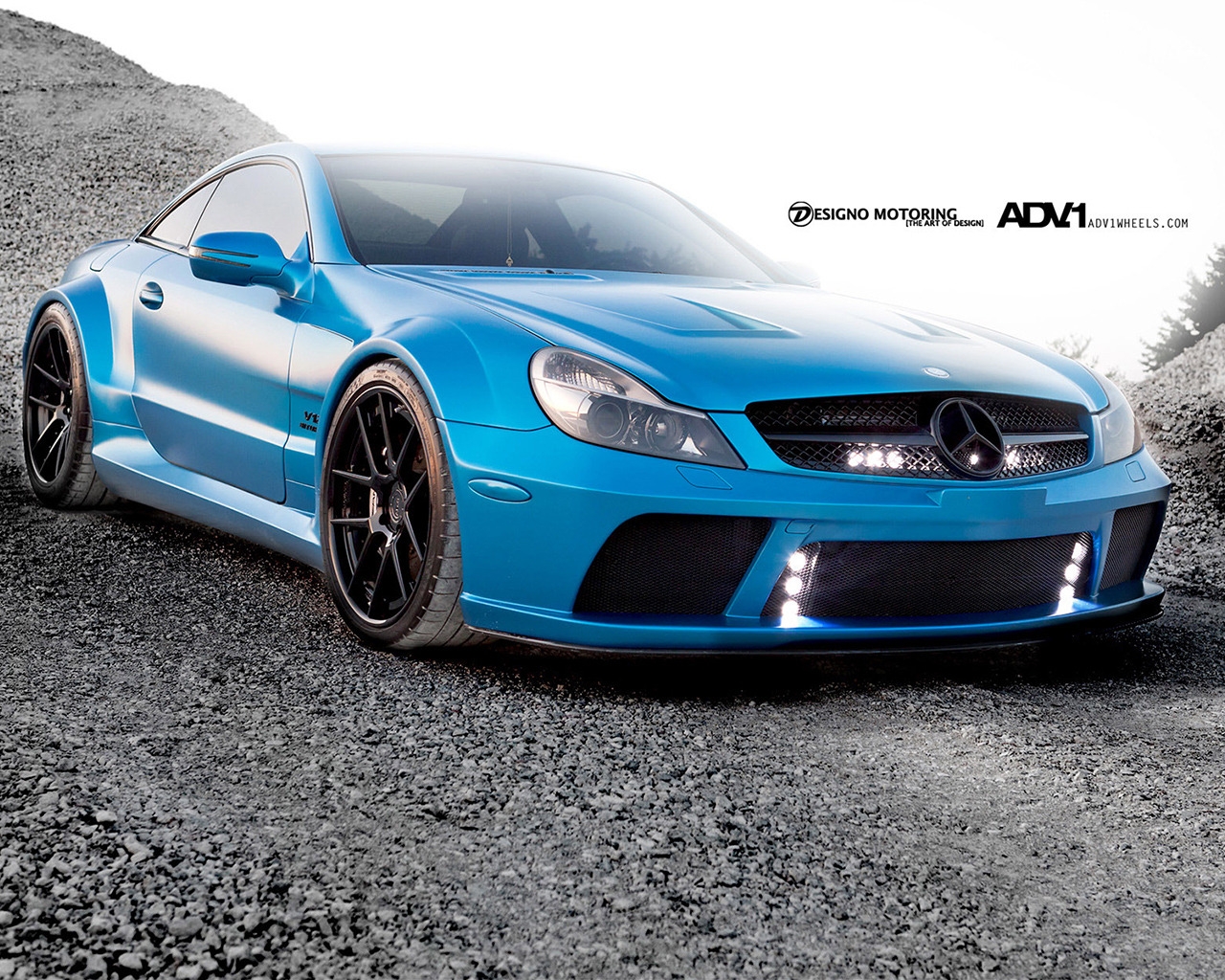 Turquoise ADV Wheels Mercedes SL65 for 1280 x 1024 resolution