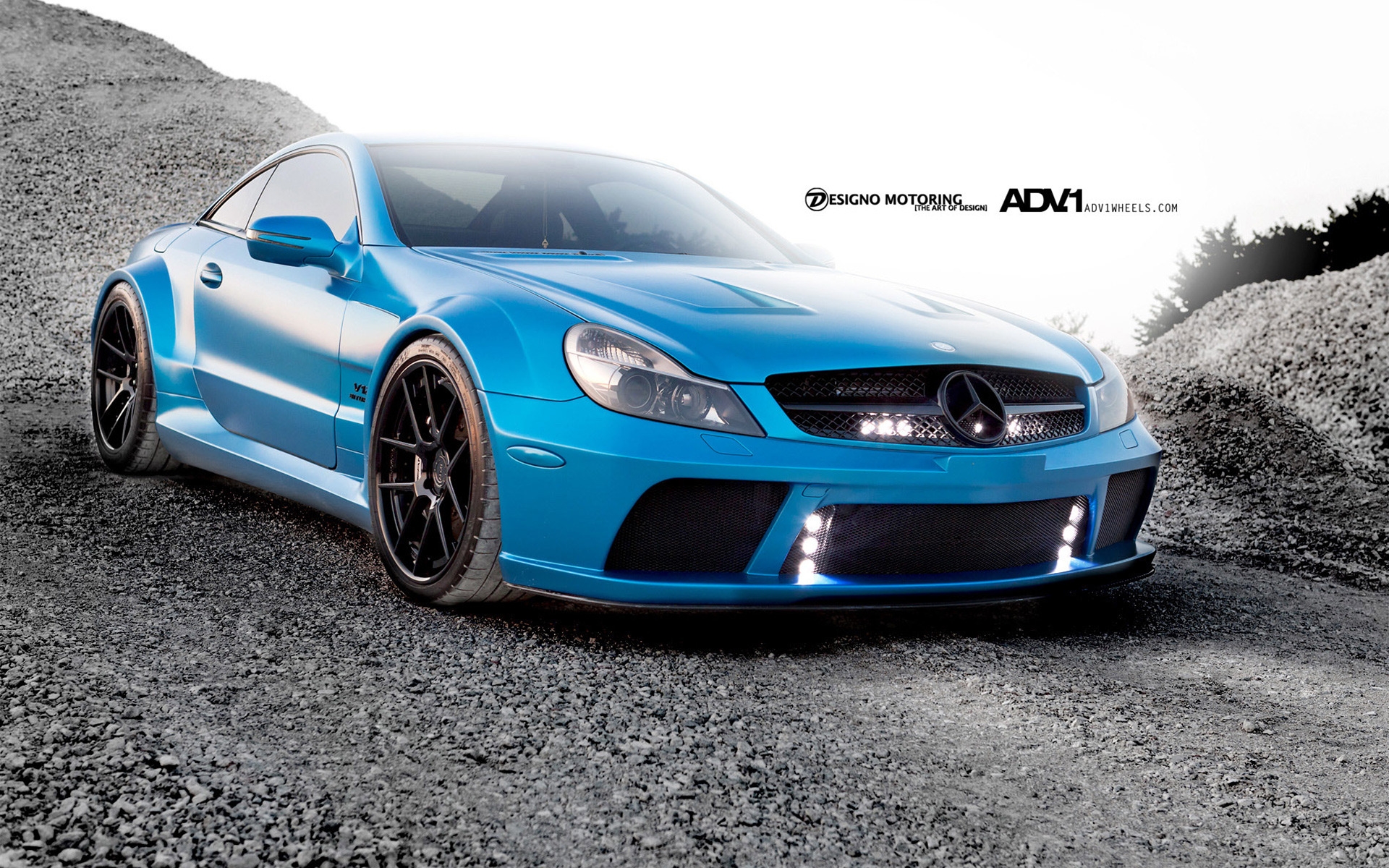 Turquoise ADV Wheels Mercedes SL65 for 1920 x 1200 widescreen resolution