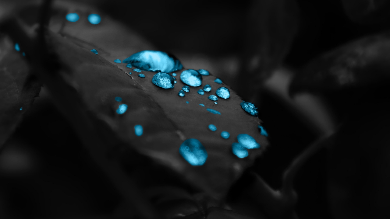 Turquoise Water Drops for 1280 x 720 HDTV 720p resolution
