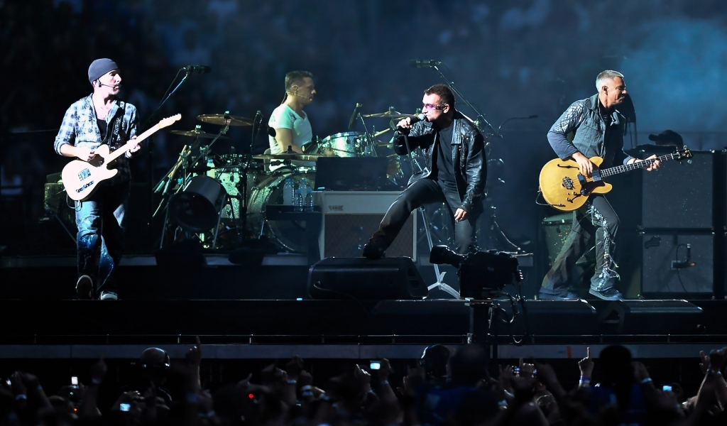 U2 band concert for 1024 x 600 widescreen resolution