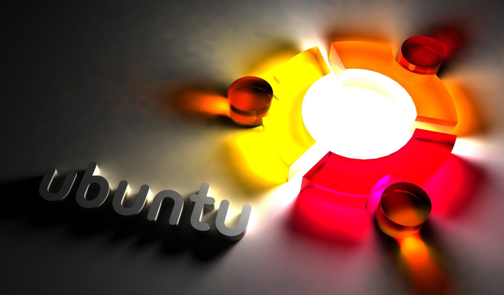 Ubuntu Cool Logo for 1024 x 600 widescreen resolution
